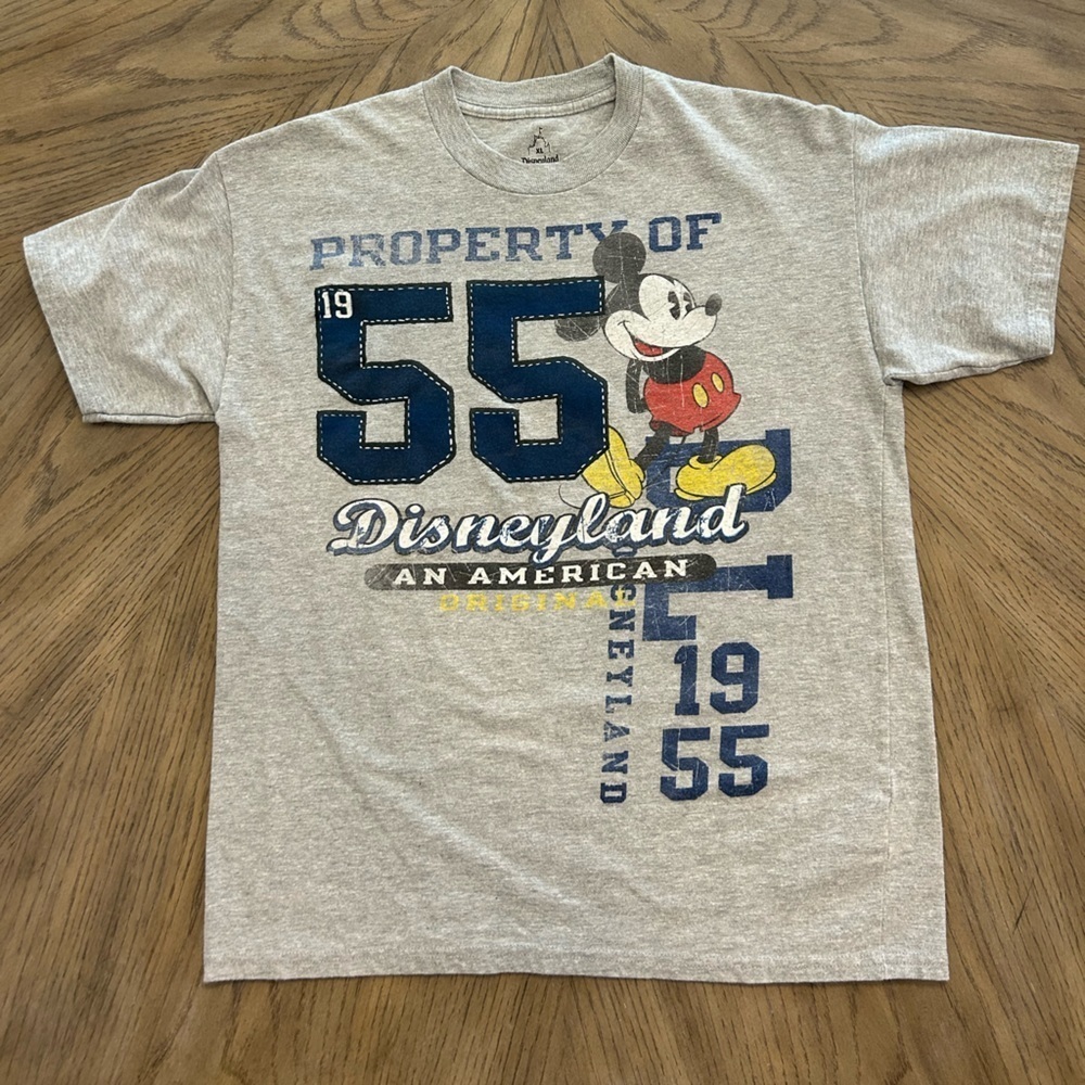Disneyland 1955 gray short sleeve youth t shirt size XL